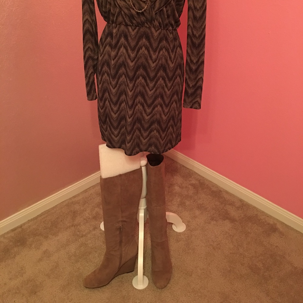 COPY - BCBGeneration Suede Leather Camel Knee High boots